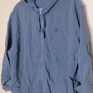 Mens Grey Lacoste zip up hoodie